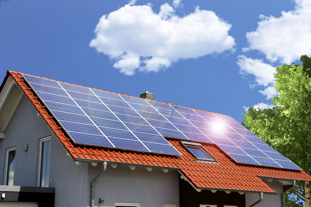Solar panels on a house. No, they don't increase the value of your home!